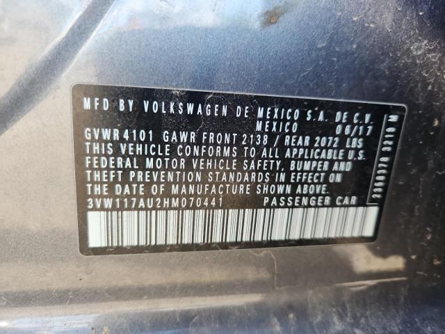 2017 VOLKSWAGEN GOLF S - 3VW117AU2HM070441