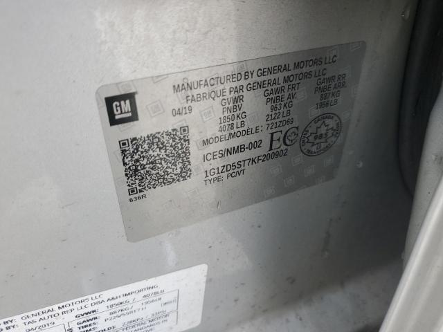 2019 CHEVROLET MALIBU LT - 1G1ZD5ST7KF200902