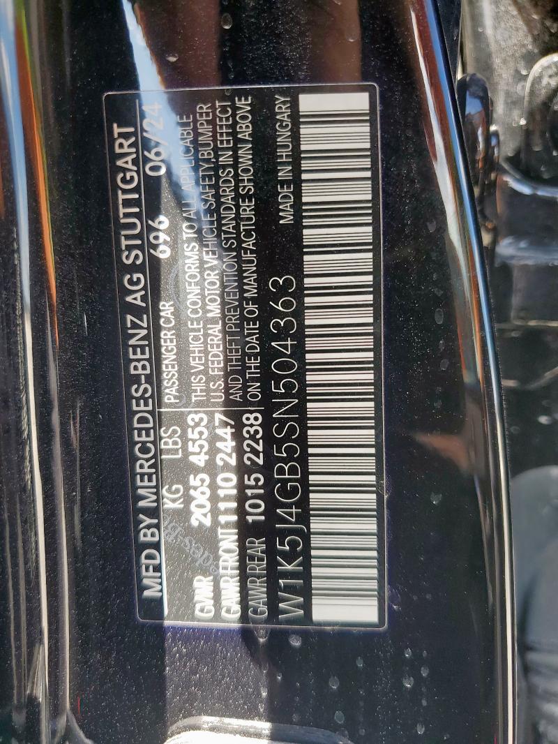 2025 MERCEDES-BENZ CLA 250 W1K5J4GB5SN504363