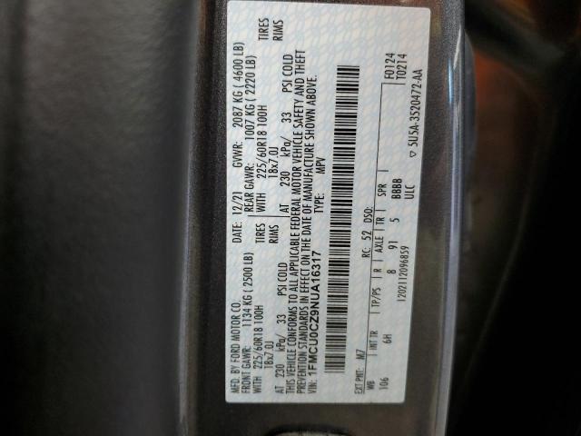 2022 FORD ESCAPE SEL #3227459377