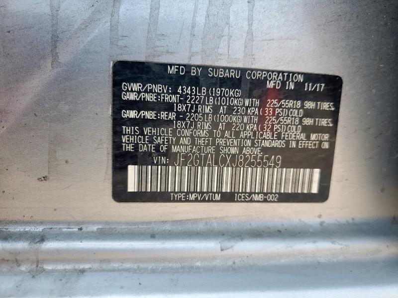 2018 SUBARU CROSSTREK JF2GTALCXJ8255549