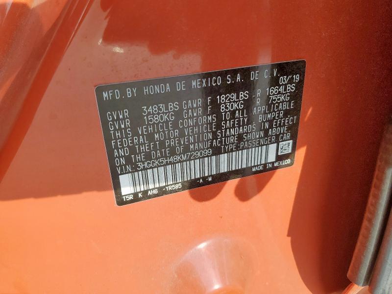 2019 HONDA FIT LX 3HGGK5H48KM729099