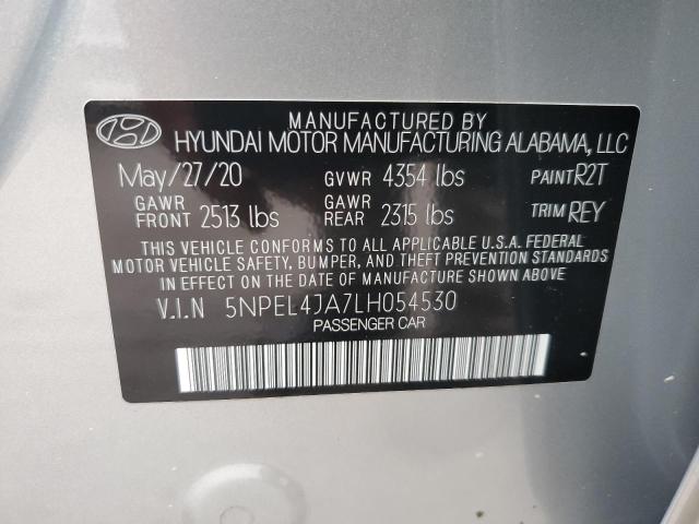 2020 HYUNDAI SONATA SEL 5NPEL4JA7LH054530