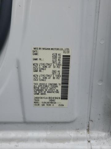 2020 NISSAN NV 2500 S 1N6BF0KY5LN804969