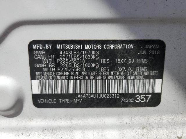 2018 MITSUBISHI OUTLANDER SPORT ES JA4AP3AU1JU023312