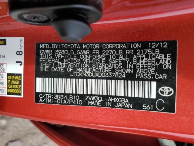 2013 TOYOTA PRIUS - JTDKN3DUXD0337824