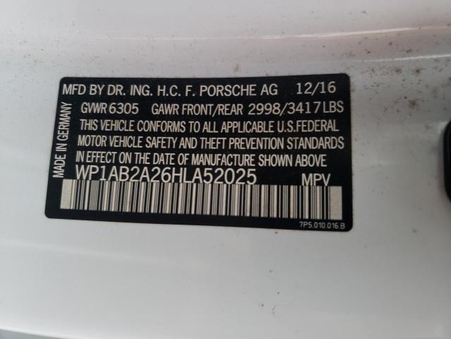 2017 PORSCHE CAYENNE S WP1AB2A26HLA52025