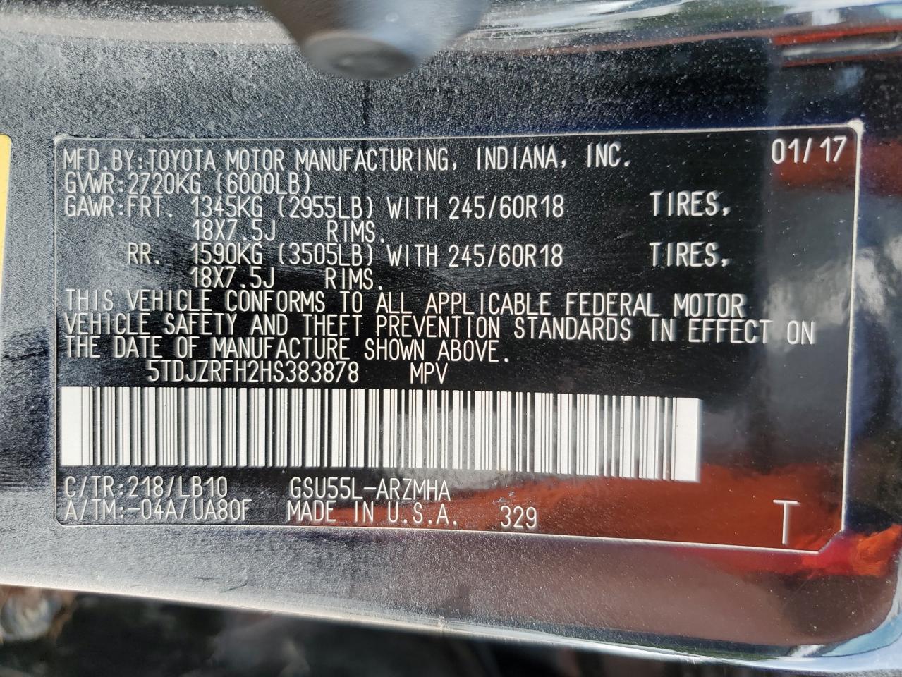 TOYOTA HIGHLANDER SE