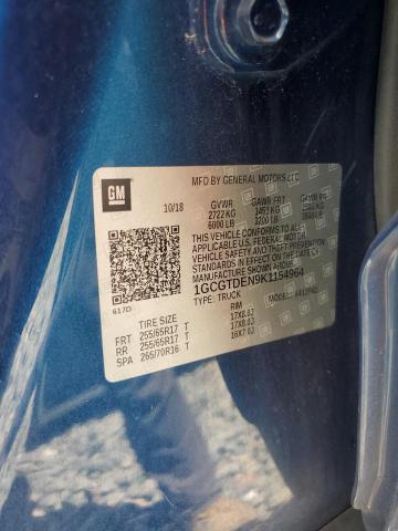 2019 CHEVROLET COLORADO Z - 1GCGTDEN9K1154964