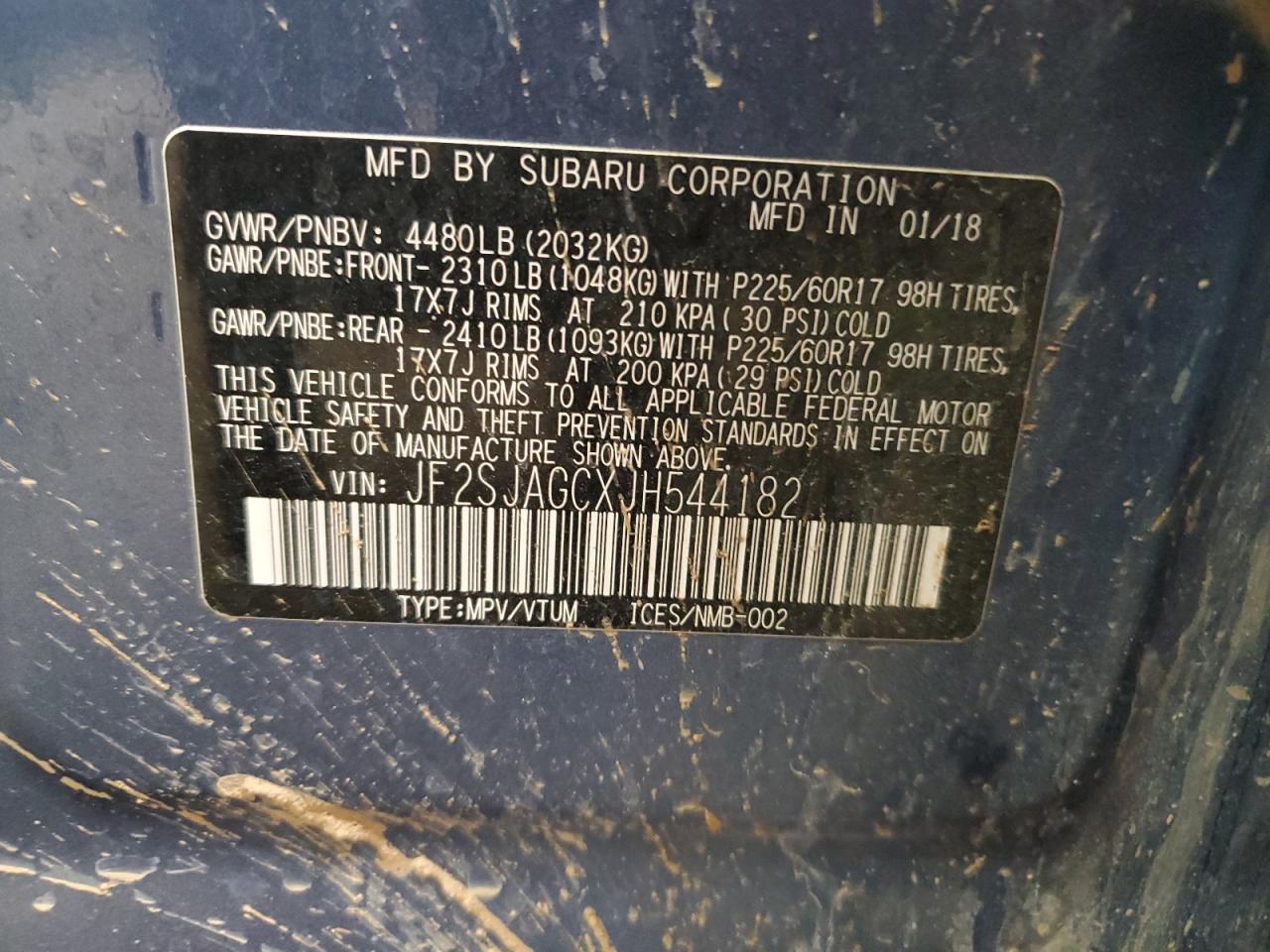 SUBARU FORESTER 2.5I PREMIUM