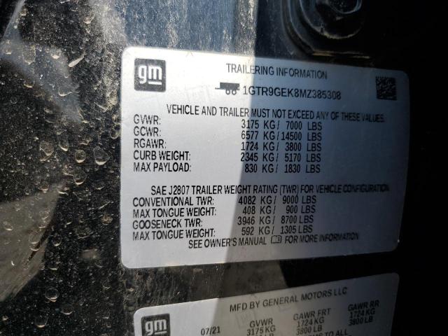 2021 GMC SIERRA K1500 ELEVATION 1GTR9GEK8MZ385308