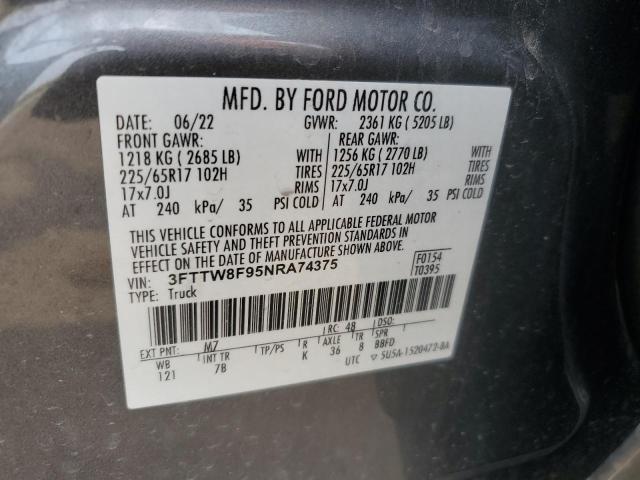 2022 FORD MAVERICK X - 3FTTW8F95NRA74375