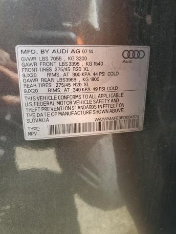 2015 AUDI Q7 TDI PRE WA1WMAFE8FD004574