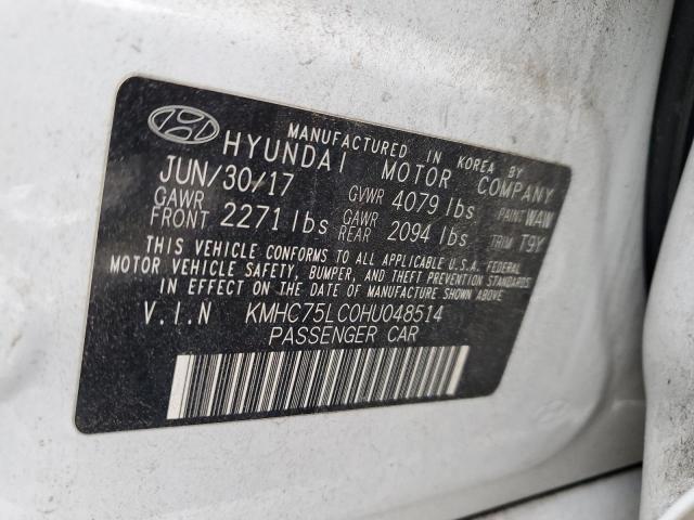 2017 HYUNDAI IONIQ SEL KMHC75LC0HU048514