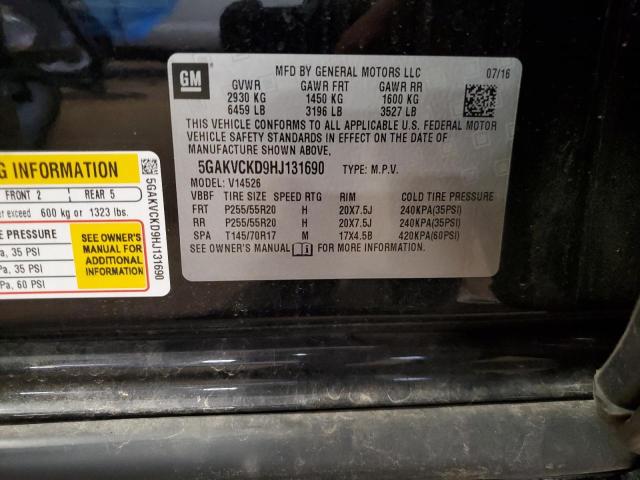 2017 BUICK ENCLAVE 5GAKVCKD9HJ131690