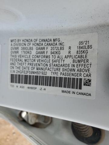 2022 HONDA CIVIC SPOR 2HGFE2F59NH501922