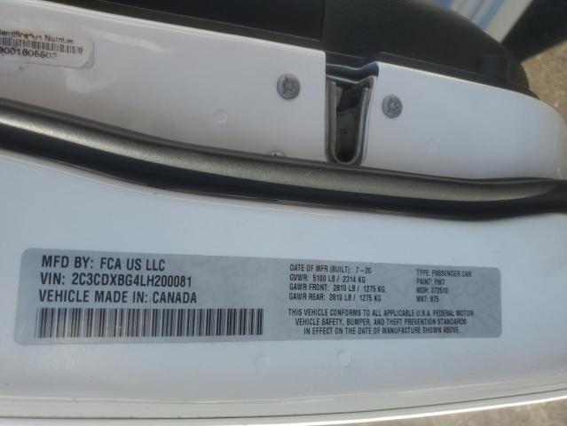 2020 DODGE CHARGER SX 2C3CDXBG4LH200081