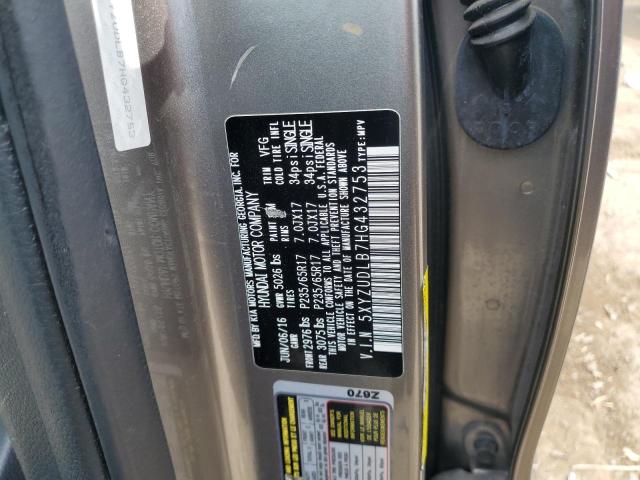 2017 HYUNDAI SANTA FE S - 5XYZUDLB7HG432753