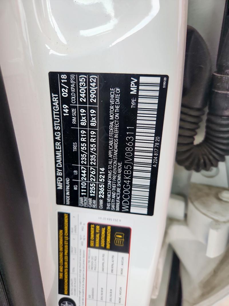 2018 MERCEDES-BENZ GLC 300 4M WDC0G4KB5JV086311