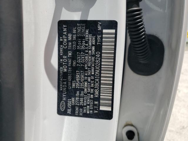 2022 HYUNDAI TUCSON BLUE KM8JBCA10NU028240