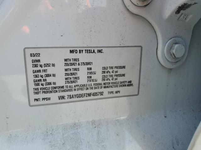 2022 TESLA MODEL Y - 7SAYGDEF2NF405792