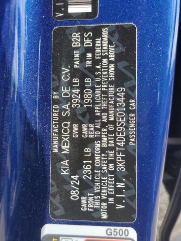 2025 KIA K4 LX 3KPFT4DE9SE013449
