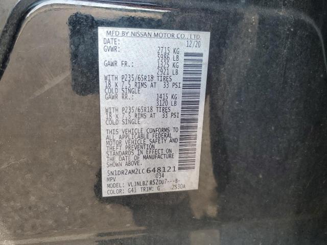 2020 NISSAN PATHFINDER 5N1DR2AM2LC648121