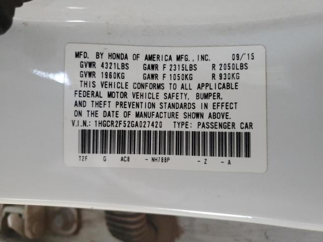 2016 HONDA ACCORD SPO 1HGCR2F52GA027420