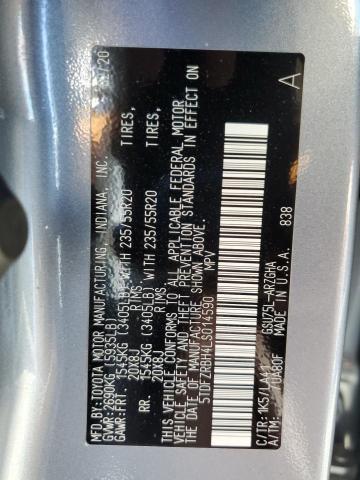 2020 TOYOTA HIGHLANDER PLATINUM 5TDFZRBH4LS014590