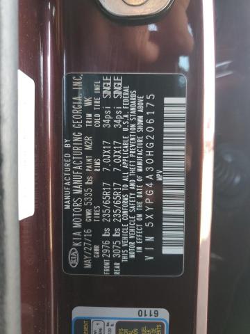 2017 KIA SORENTO LX 5XYPG4A30HG206175