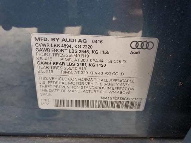 2016 AUDI Q3 PRESTIG WA1GFCFS8GR023713
