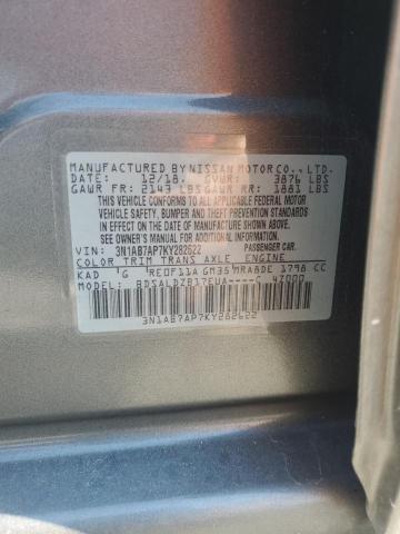 2019 NISSAN SENTRA S #3287684029