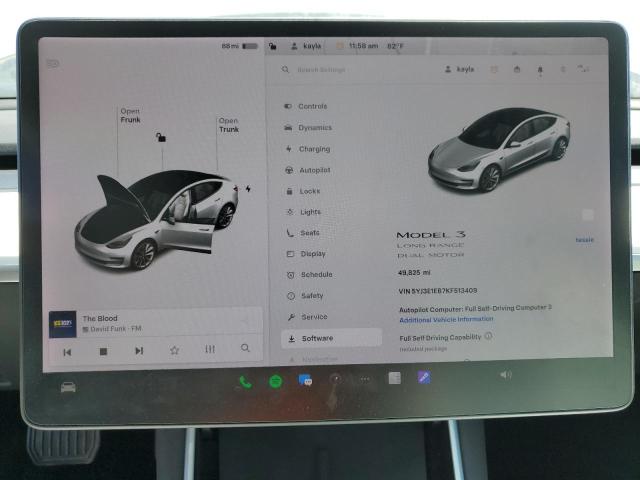 2019 TESLA MODEL 3 5YJ3E1EB7KF513409