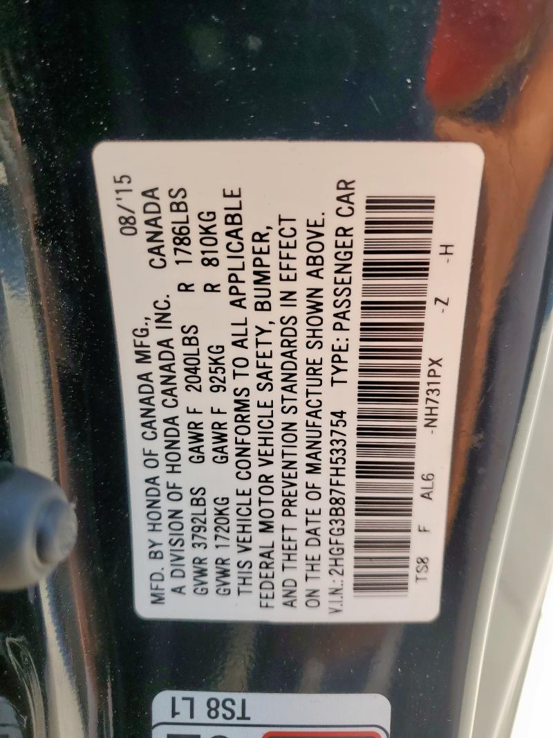 2015 HONDA CIVIC EX 2HGFG3B87FH533754