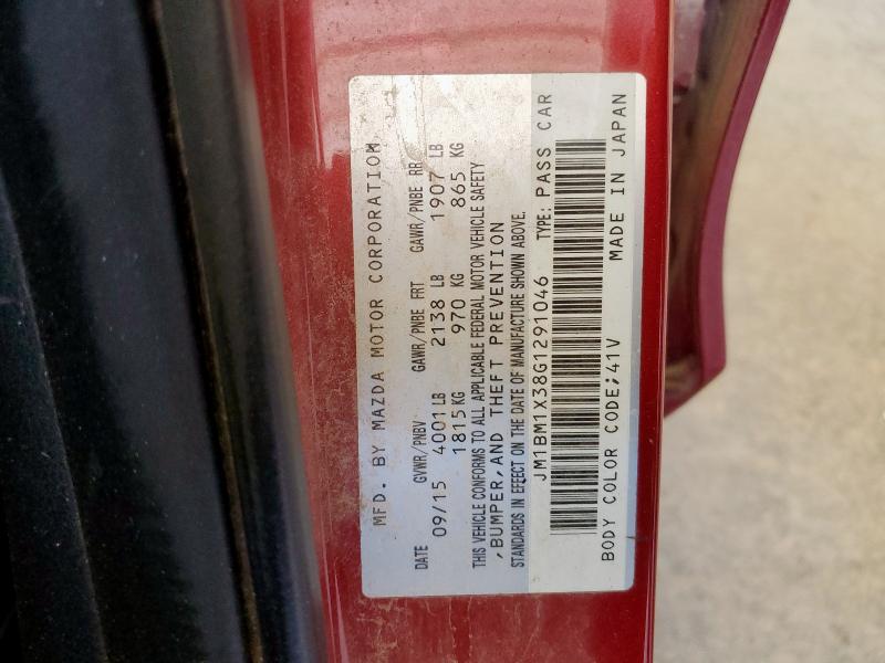 2016 MAZDA 3 GRAND TO JM1BM1X38G1291046