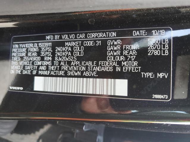 2020 VOLVO XC60 T5 INSCRIPTION YV4102RL0L1503911