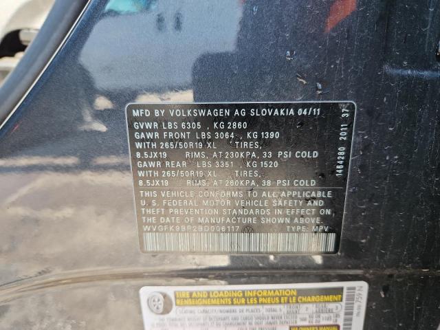 2011 VOLKSWAGEN TOUAREG V6 - WVGFK9BP2BD006117