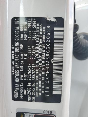 2016 KIA SORENTO LX 5XYPGDA36GG020638