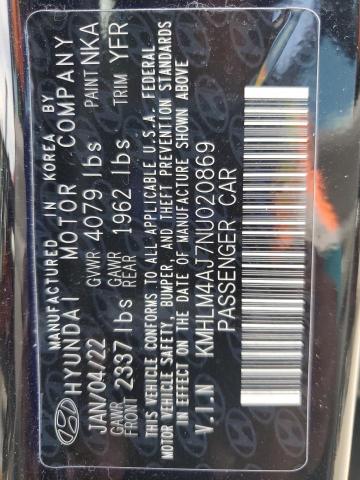2022 HYUNDAI ELANTRA BL - KMHLM4AJ7NU020869