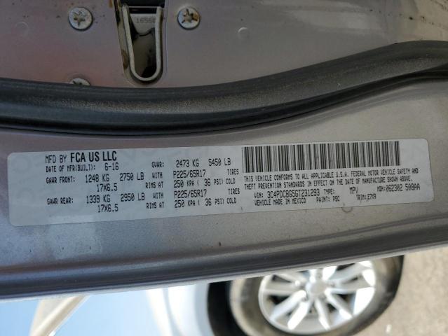 2016 DODGE JOURNEY SX 3C4PDCBG5GT231293