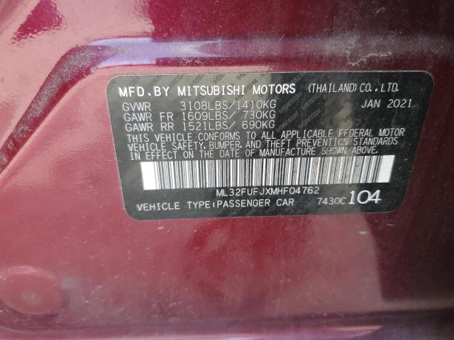 2021 MITSUBISHI MIRAGE G4 - ML32FUFJXMHF04762