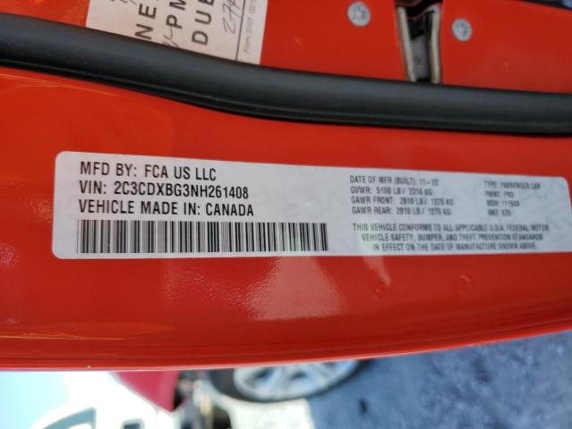 2022 DODGE CHARGER SXT 2C3CDXBG3NH261408