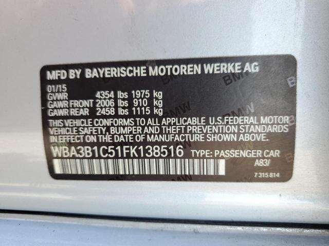 2015 BMW 320 I WBA3B1C51FK138516