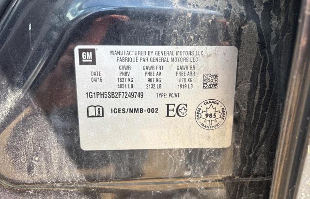 2015 CHEVROLET CRUZE ECO 1G1PH5SB2F7249749