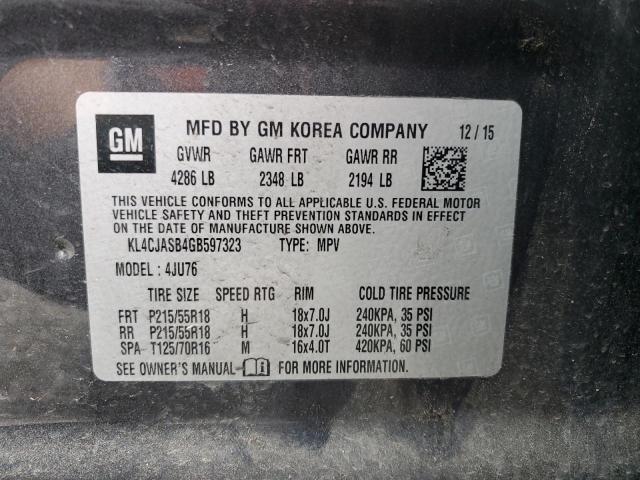 2016 BUICK ENCORE KL4CJASB4GB597323