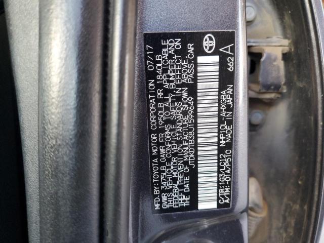 2018 TOYOTA PRIUS C JTDKDTB38J1599649