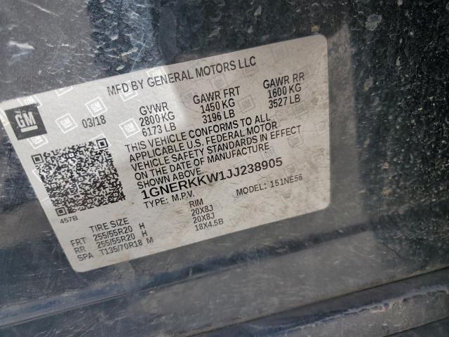2018 CHEVROLET TRAVERSE P 1GNERKKW1JJ238905