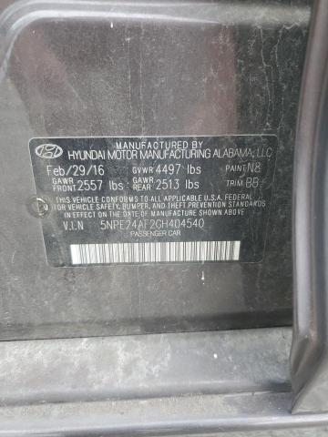2016 HYUNDAI SONATA SE 5NPE24AF2GH404540