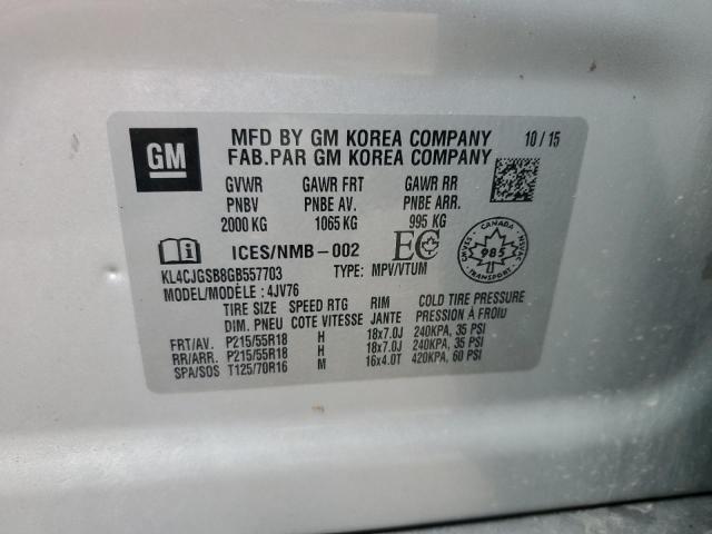 2016 BUICK ENCORE KL4CJGSB8GB557703