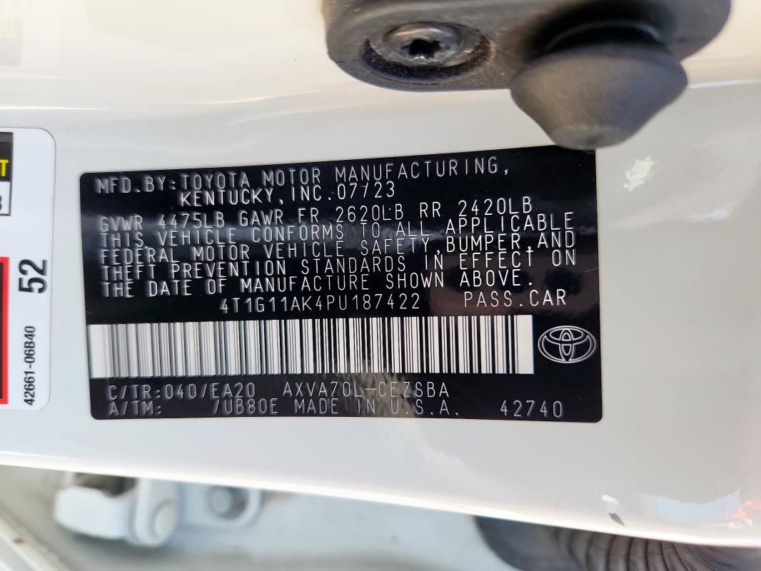 2023 TOYOTA CAMRY SE N - 4T1G11AK4PU187422